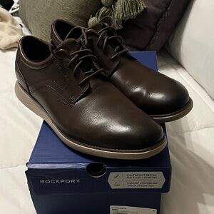 Rockport Men's Dark Brown Leather Oxfords